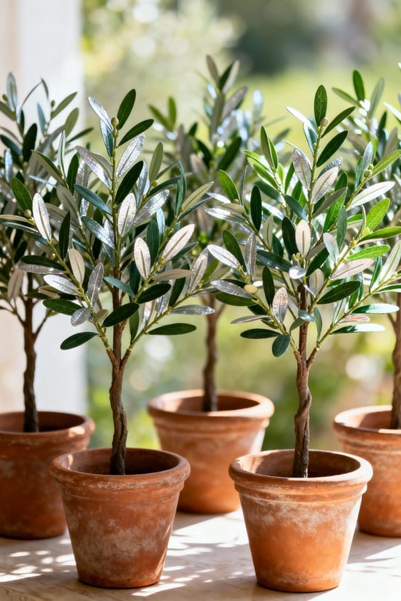 artificial olive trees decor