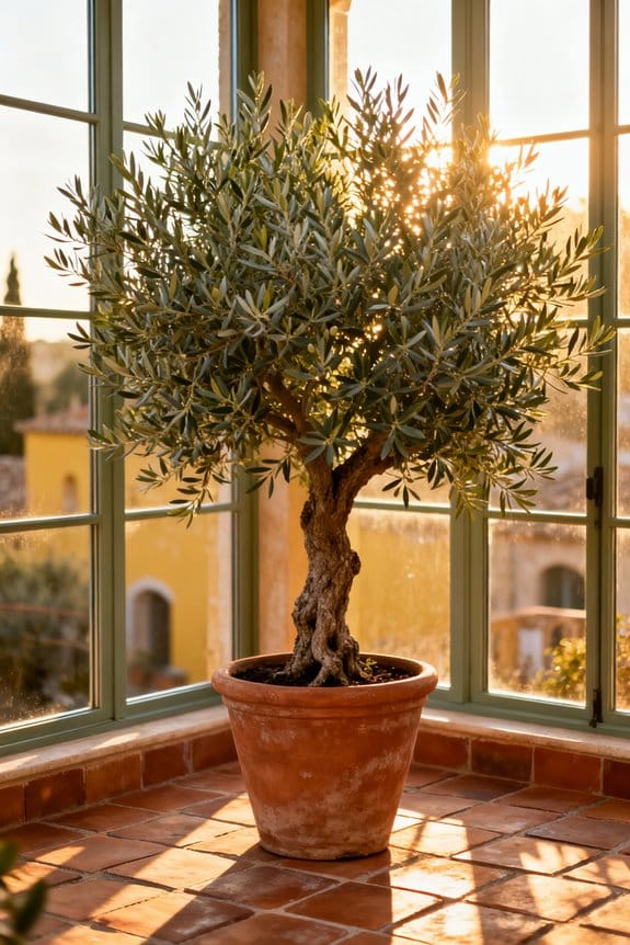bright sunlight for olive trees