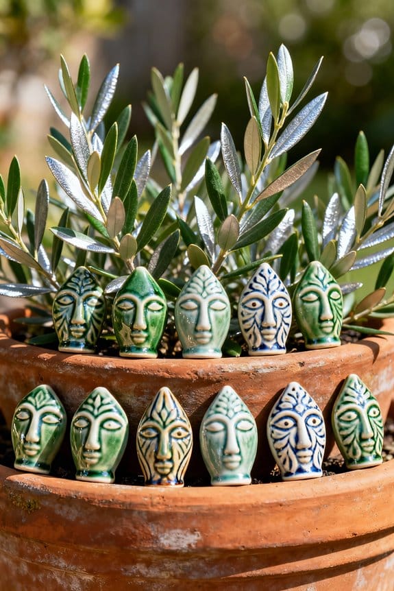 ceramic garden art pieces