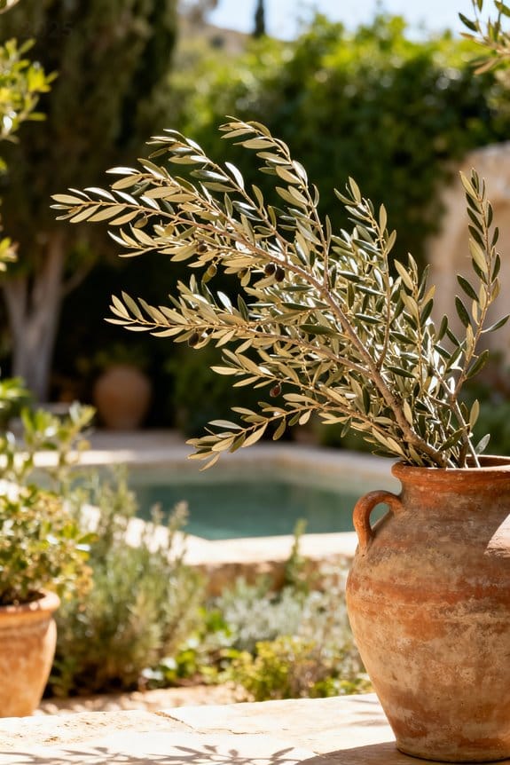choosing a dried olive branch