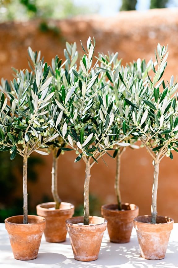 elegant olive branch arrangements