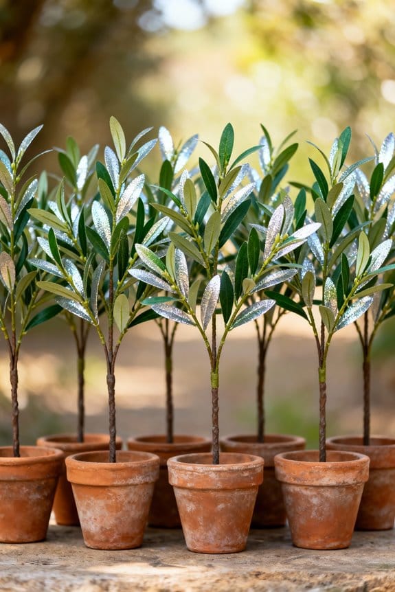 faux olive branches decor