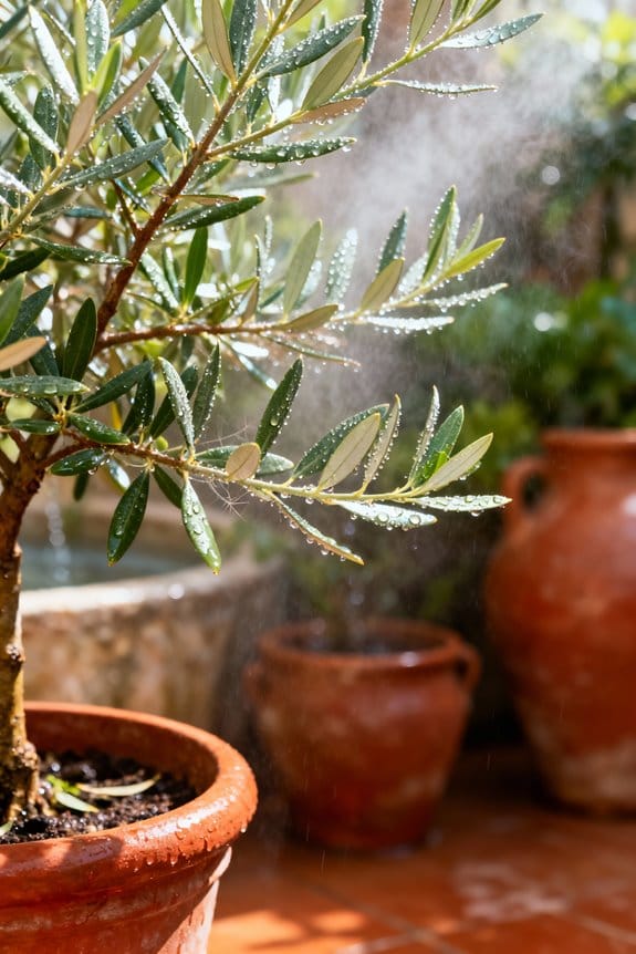 increase humidity for olive trees