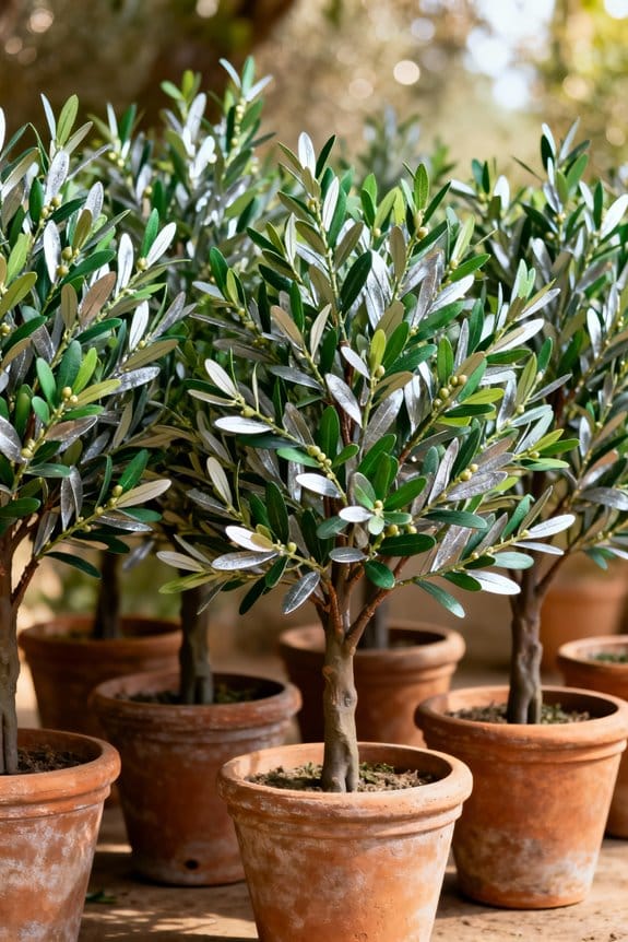 large artificial olive trees