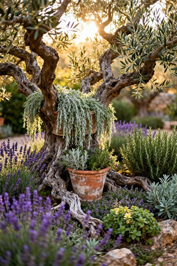 olive tree companion plants