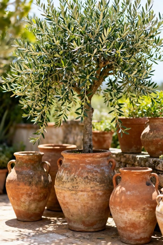olive tree container selection