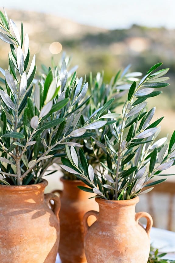 olive tree table decor