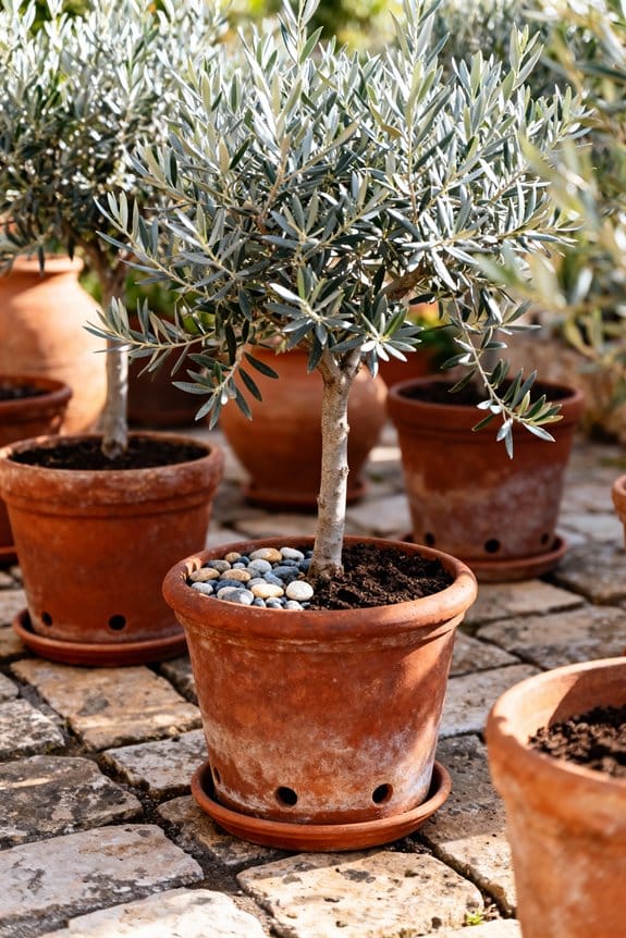 optimal drainage for olive trees
