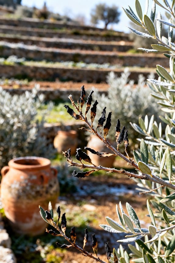 prune olive trees post frost