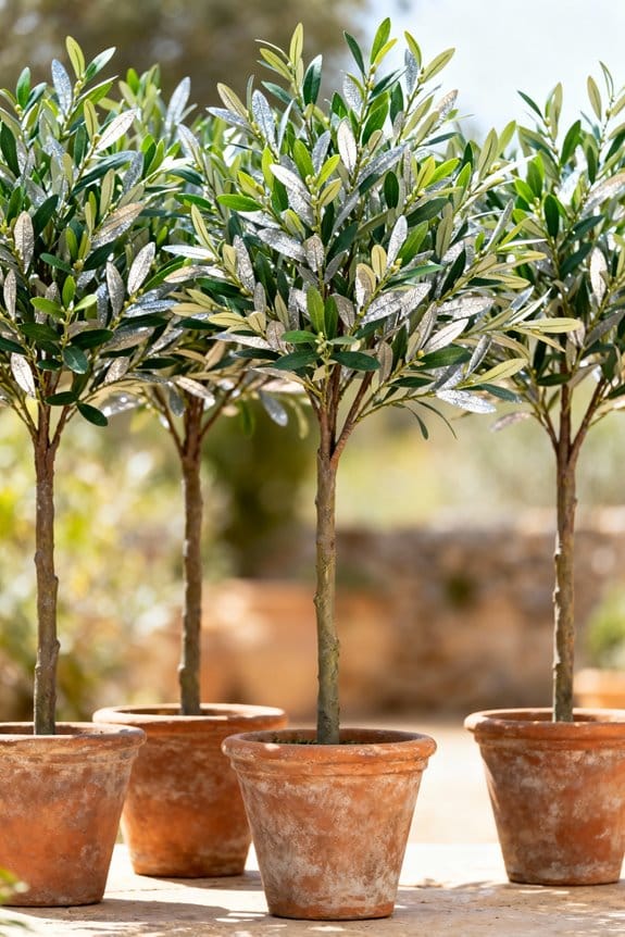 realistic faux olive trees