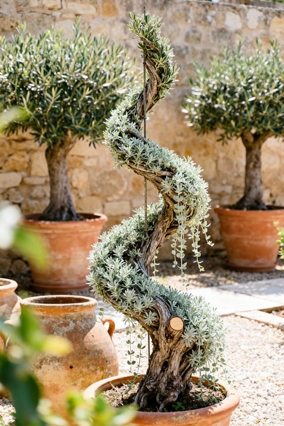 shaping healthy spiral olive trees