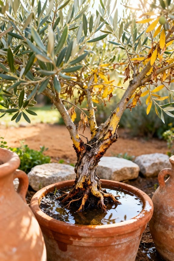 signs of olive tree drainage