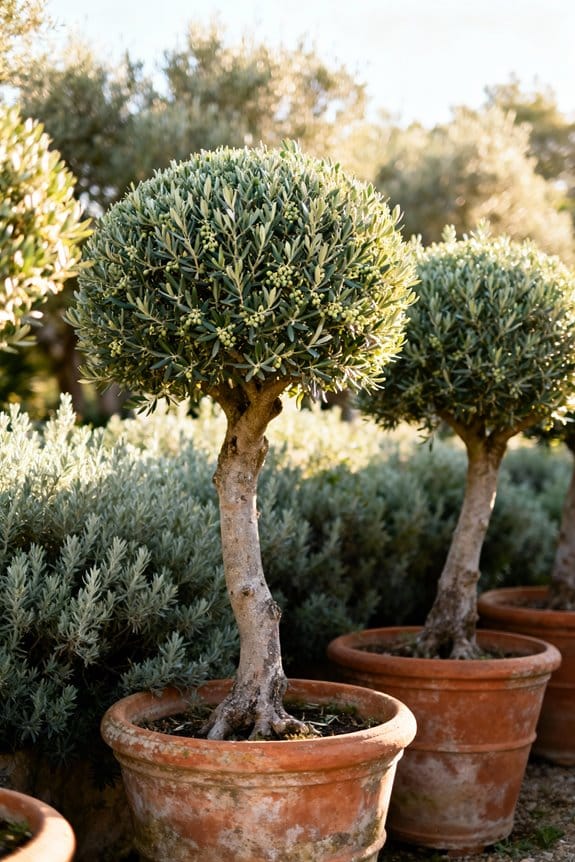 weeping ornamental olive trees
